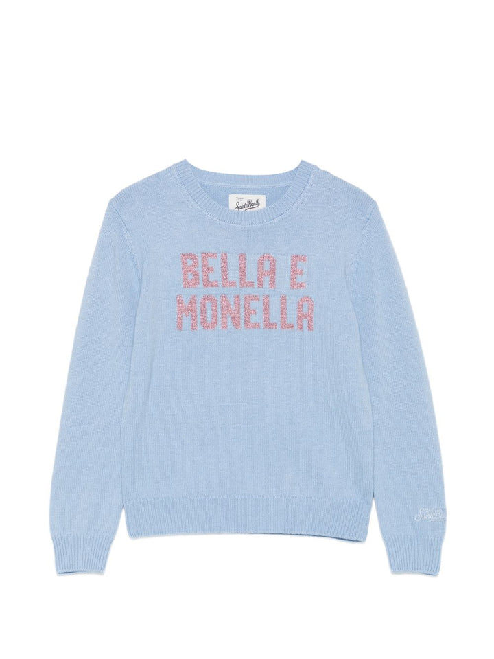 Maglione azzurro per bambina PRC0001 02506M MC2 Saint Barth Kids 