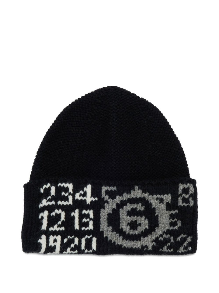 Cappello nero per bambino M61051MM08V M6900 MM6 Kids 