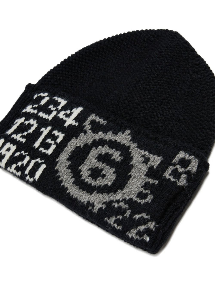 Cappello nero per bambino M61051MM08V M6900 MM6 Kids 