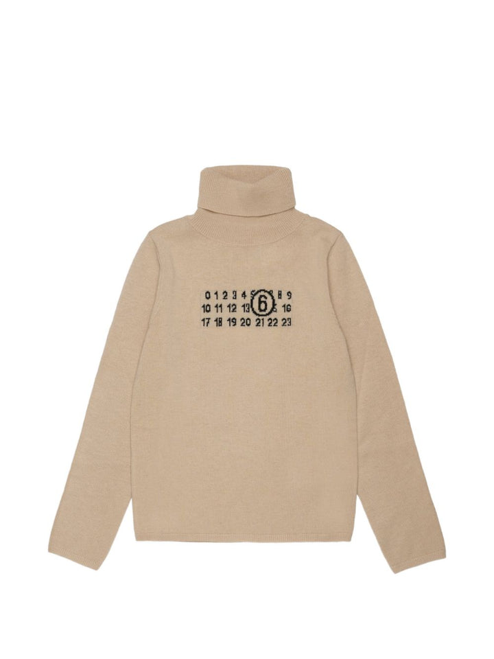 Maglione marrone chiaro per bambino M61064MM06Q M6712 MM6 Kids 