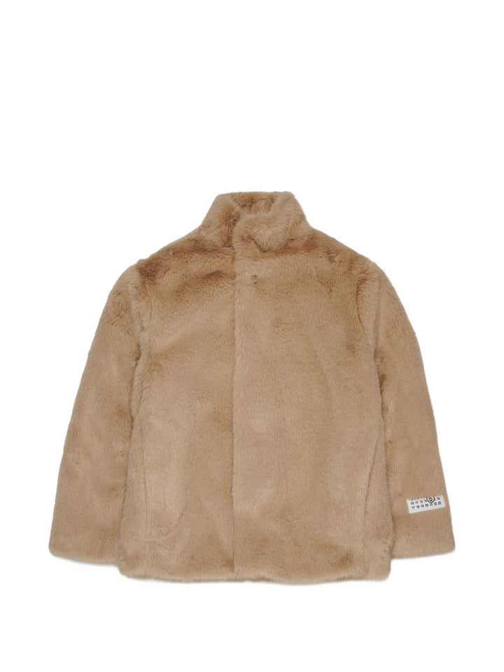 Cappotto marrone chiaro per bambina M61103MM08K M6714 MM6 Kids 