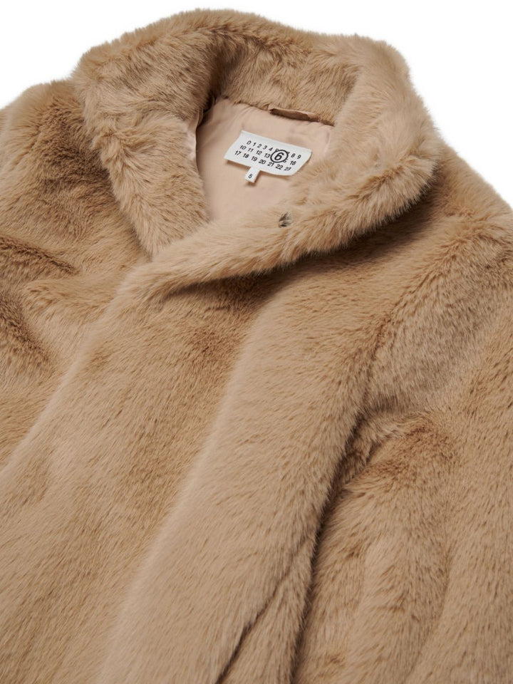 Cappotto marrone chiaro per bambina M61103MM08K M6714 MM6 Kids 