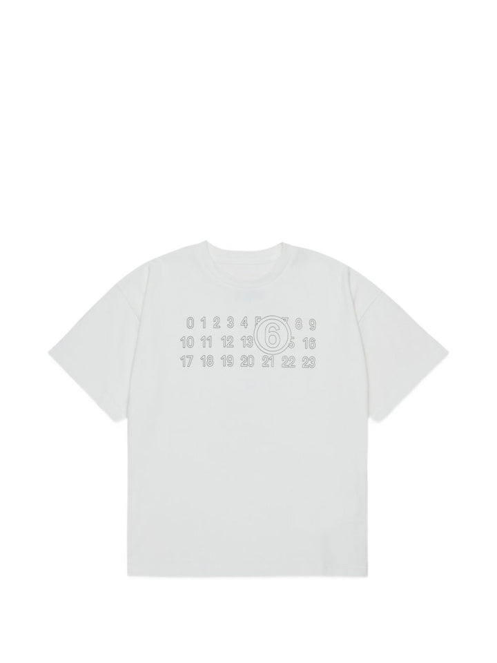 T-shirt bianco per bambino M61117MM02Y M6102 MM6 Kids 
