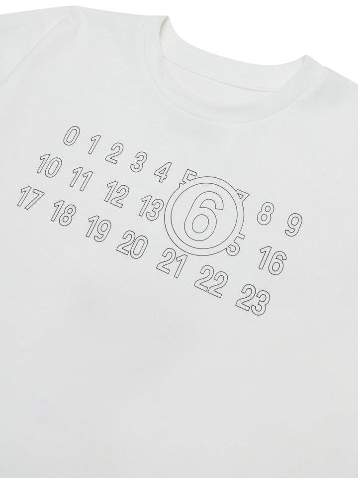 T-shirt bianco per bambino M61117MM02Y M6102 MM6 Kids 