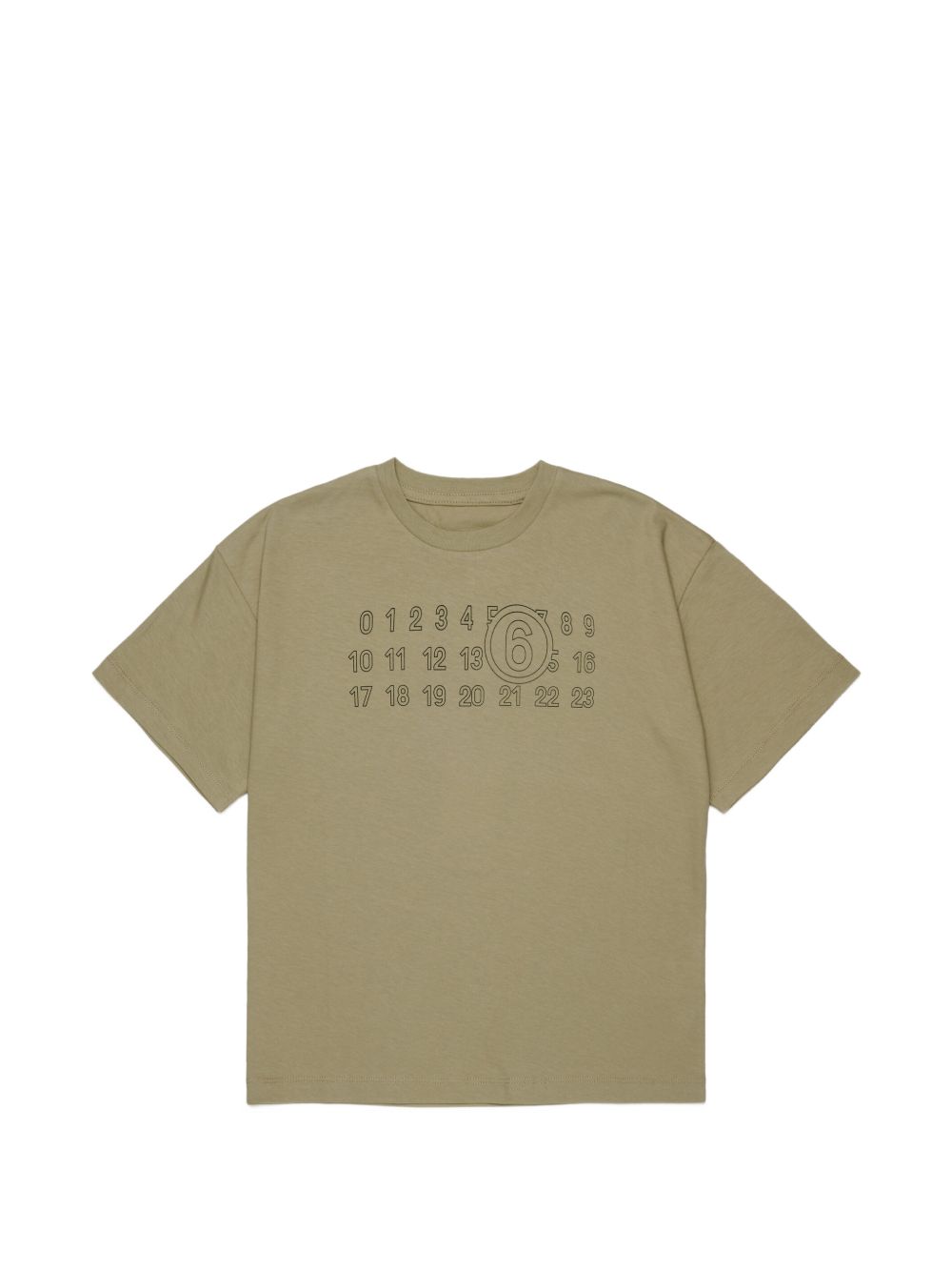 T-shirt verde oliva per bambino M61117MM02Y M6516 MM6 Kids 