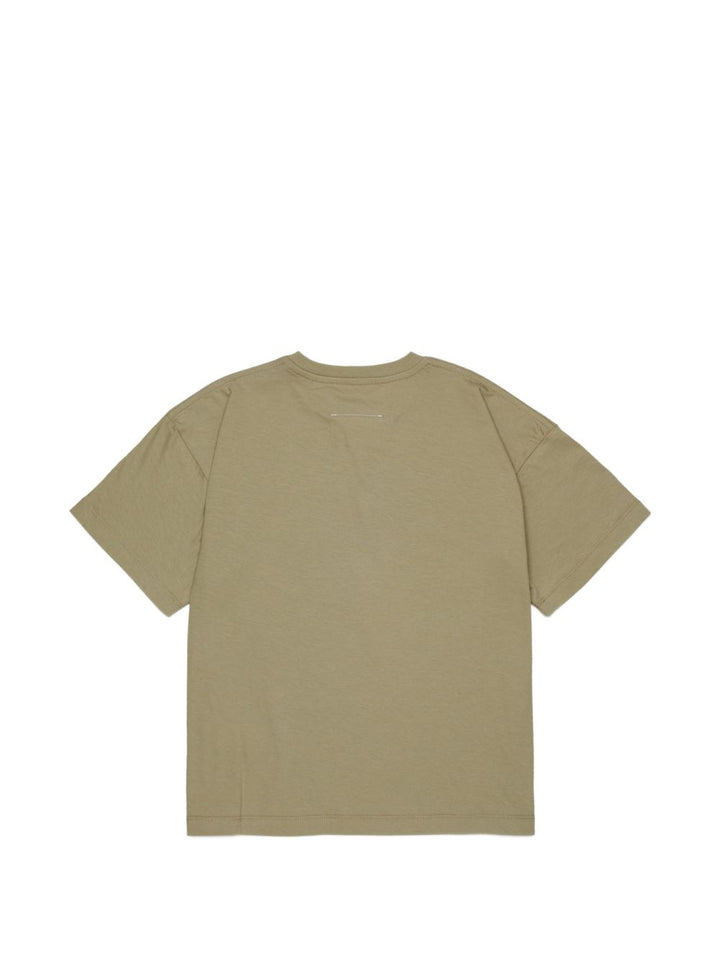 T-shirt verde oliva per bambino M61117MM02Y M6516 MM6 Kids 