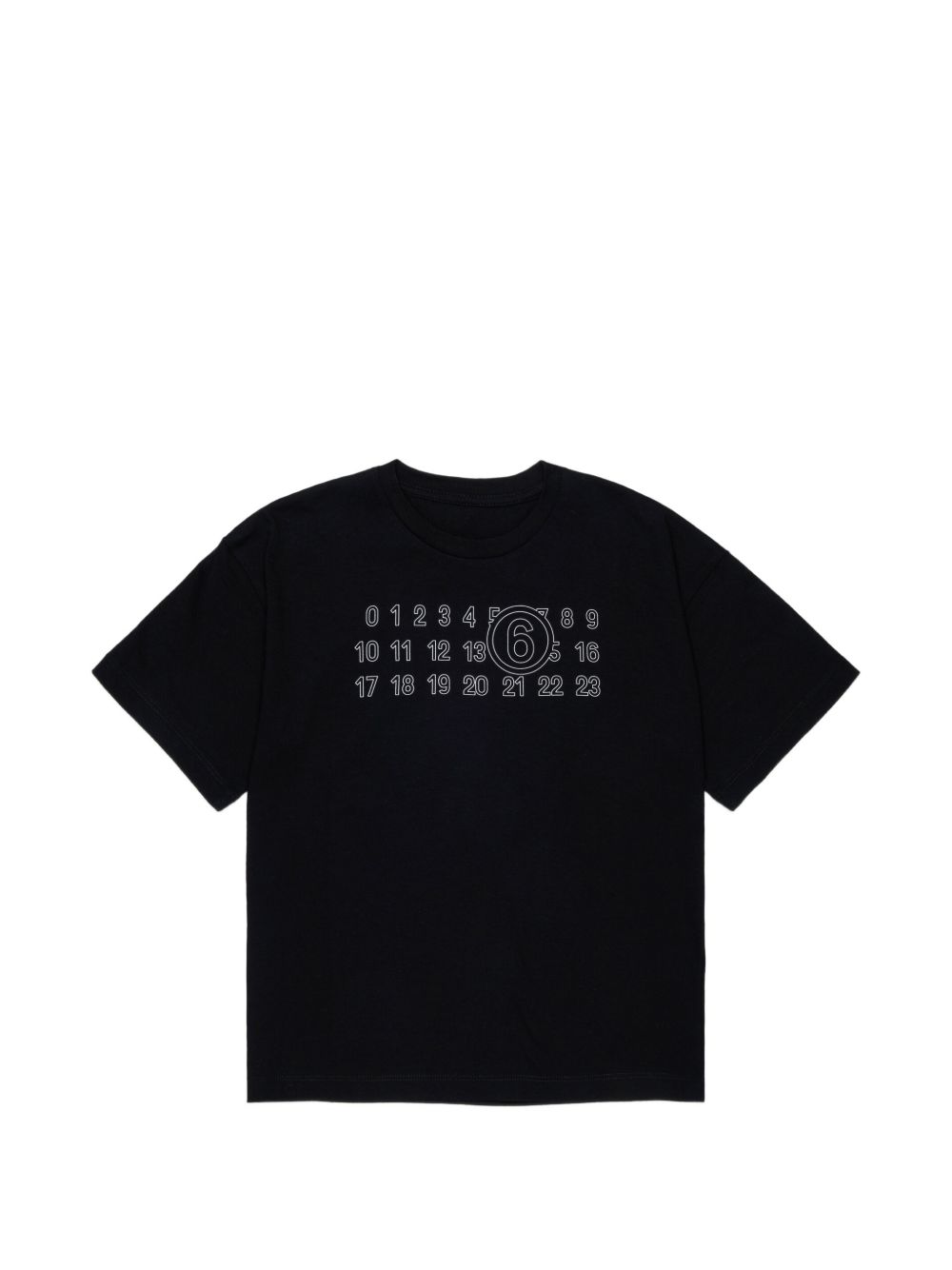 T-shirt nero per bambino M61117MM02Y M6900 MM6 Kids 