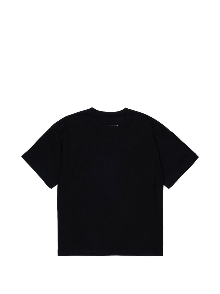T-shirt nero per bambino M61117MM02Y M6900 MM6 Kids 