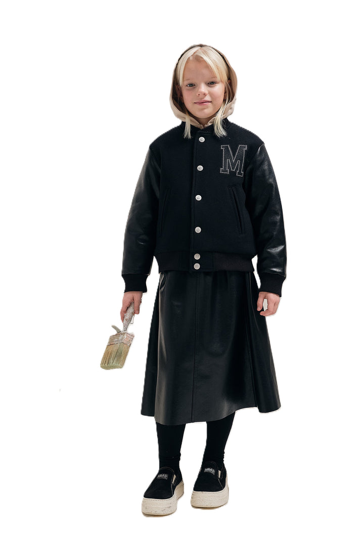 Gonna nera per bambina M61123MM08L M6900 MM6 Kids 