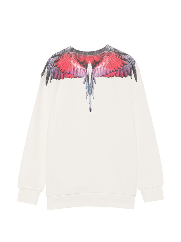 Felpa bianca per bambino F6CMJBSW027 412 Marcelo Burlon Kids 