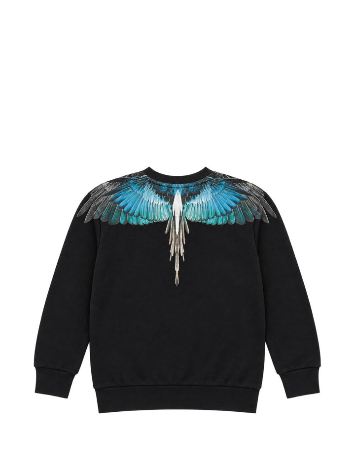 Felpa nera per bambino F6CMJBSW033 110 Marcelo Burlon Kids 