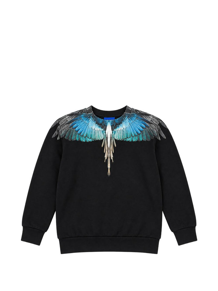 Felpa nera per bambino F6CMJBSW033 110 Marcelo Burlon Kids 
