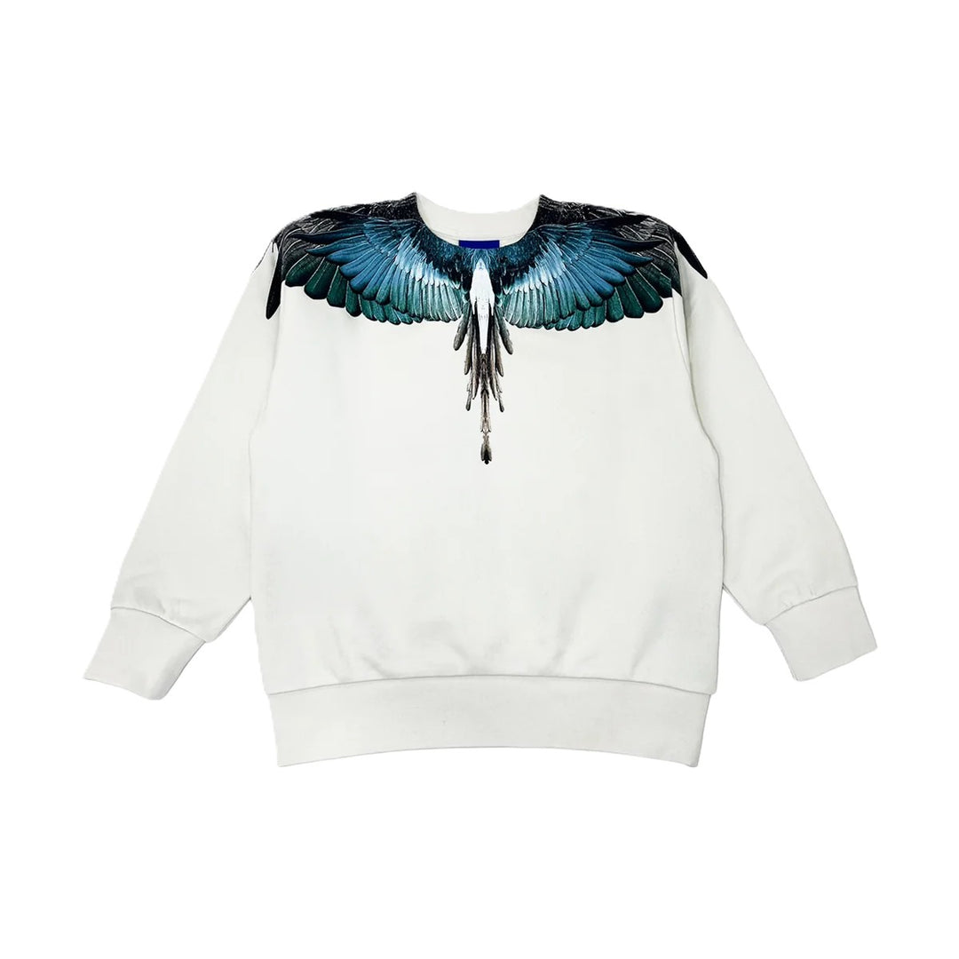 Felpa bianca per bambino F6CMJBSW033 412 Marcelo Burlon Kids 