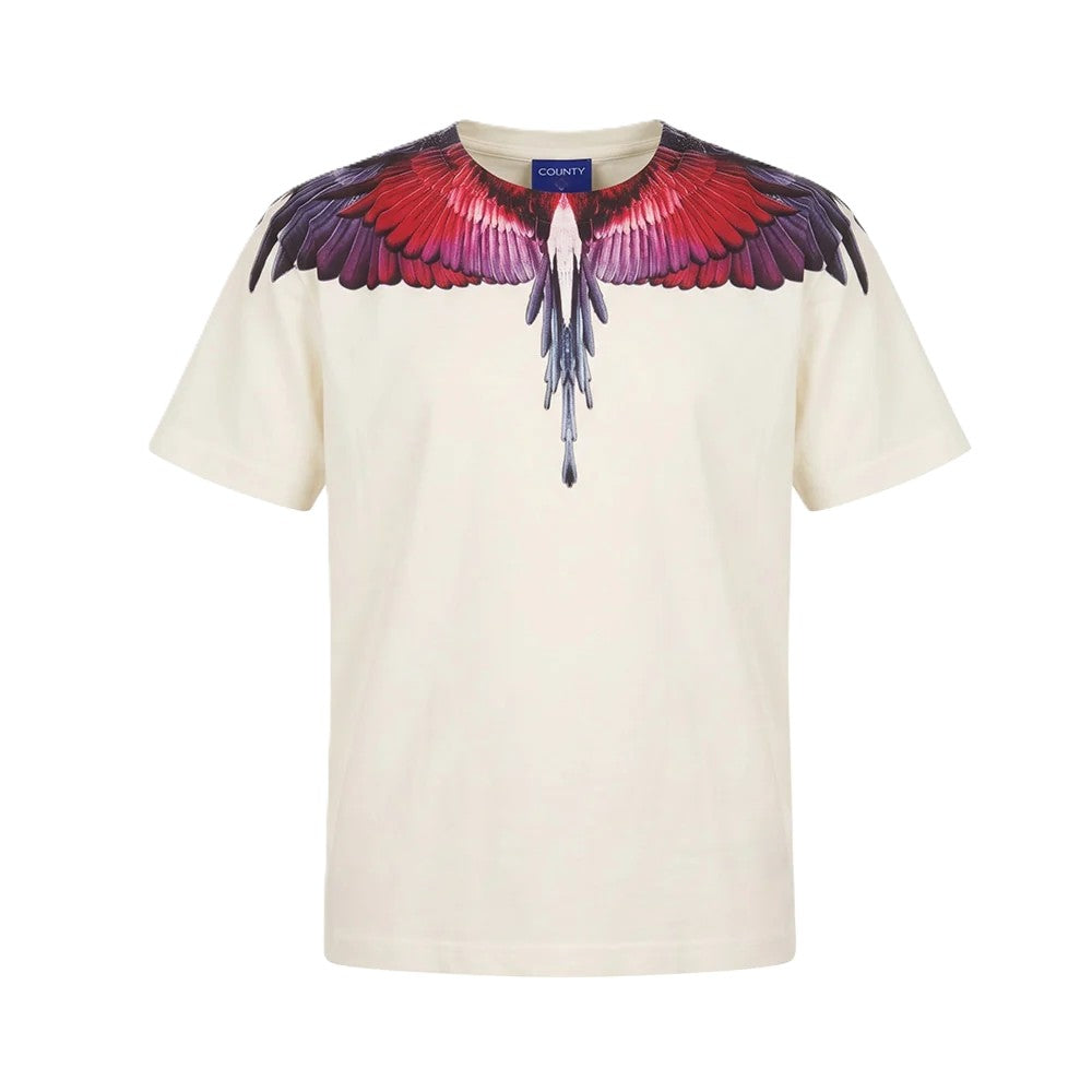 T-shirt bianco sporco per bambino F6CMJBTH028 412 Marcelo Burlon Kids 