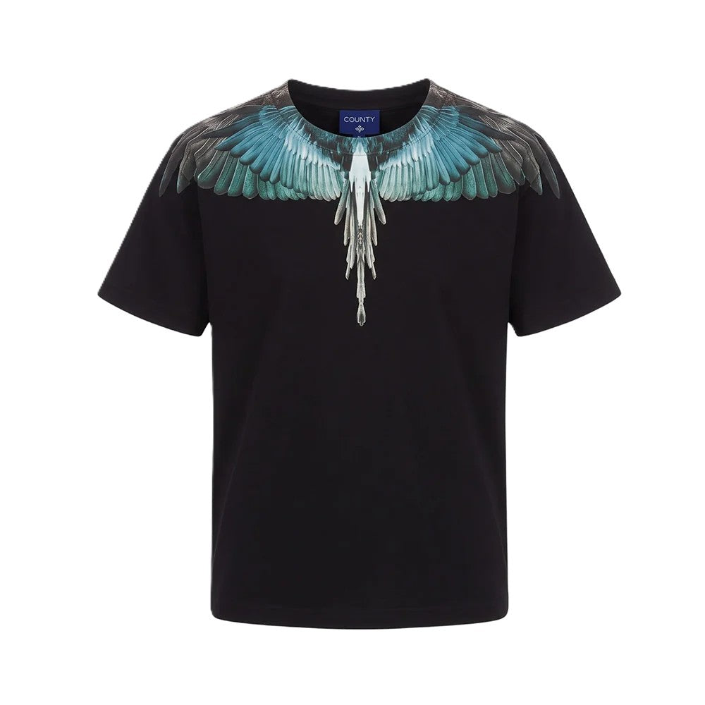 T-shirt nero per bambino F6CMJBTH034 110 Marcelo Burlon Kids 