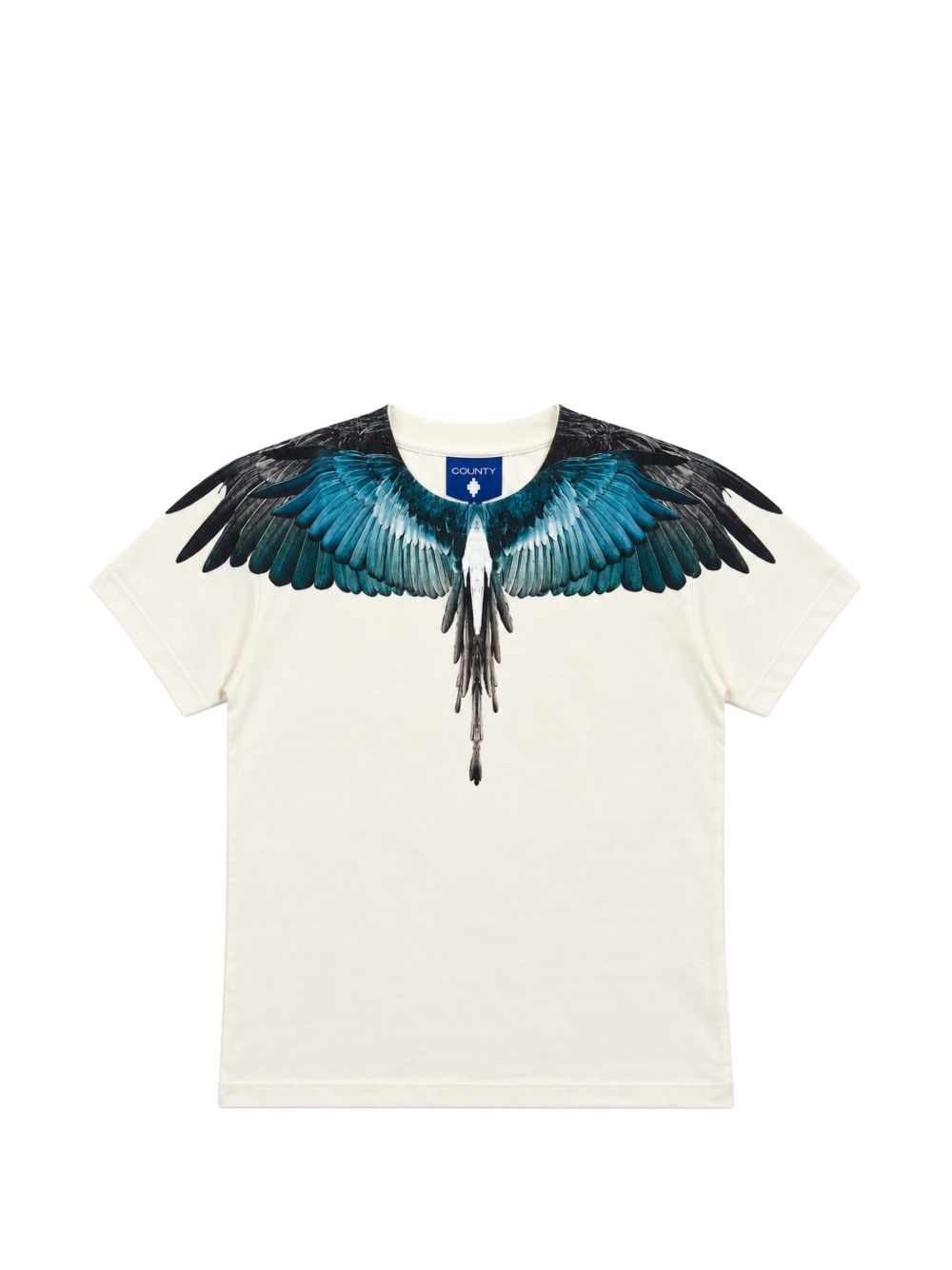T-shirt bianco sporco per bambino F6CMJBTH034 412 Marcelo Burlon Kids 