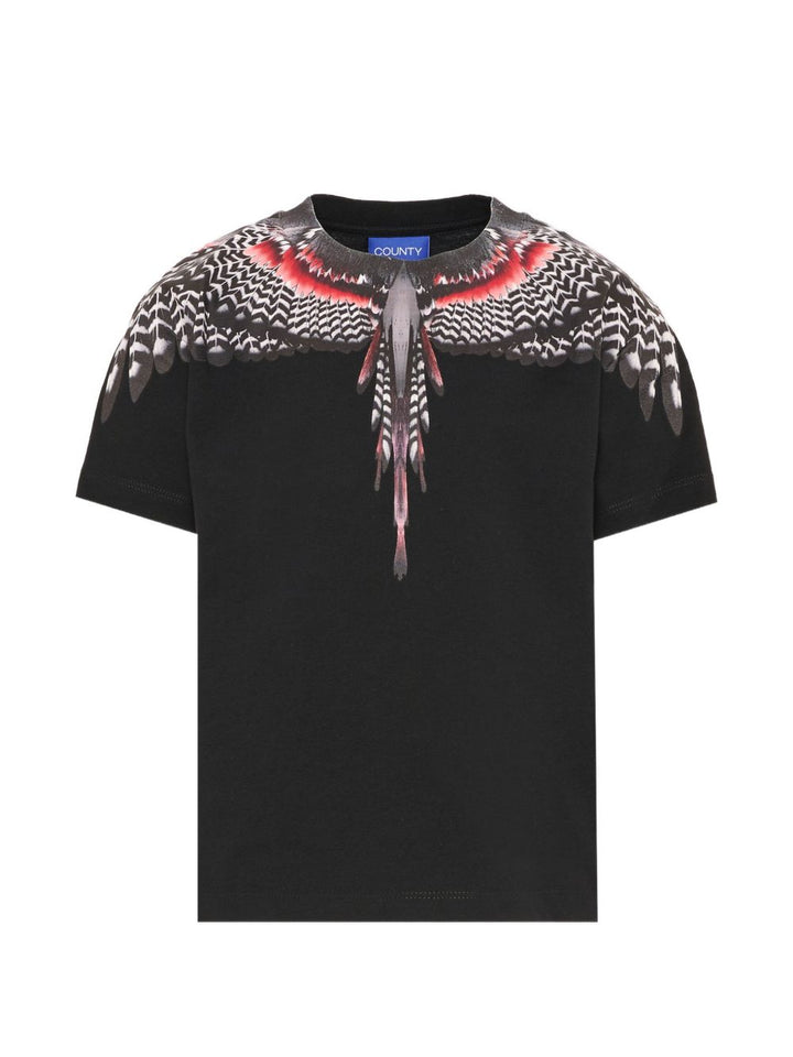 T-shirt nero per bambino F6CMJBTH043 110 Marcelo Burlon Kids 