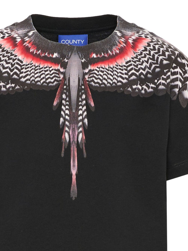 T-shirt nero per bambino F6CMJBTH043 110 Marcelo Burlon Kids 