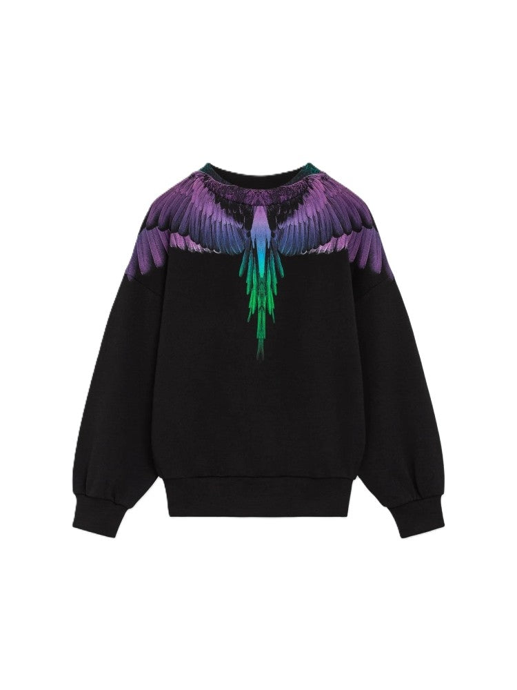 Felpa nera per bambino F6CMJGSW061 110 Marcelo Burlon Kids 