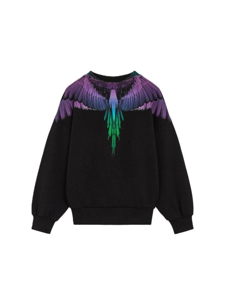 Felpa nera per bambino F6CMJGSW061 110 Marcelo Burlon Kids 
