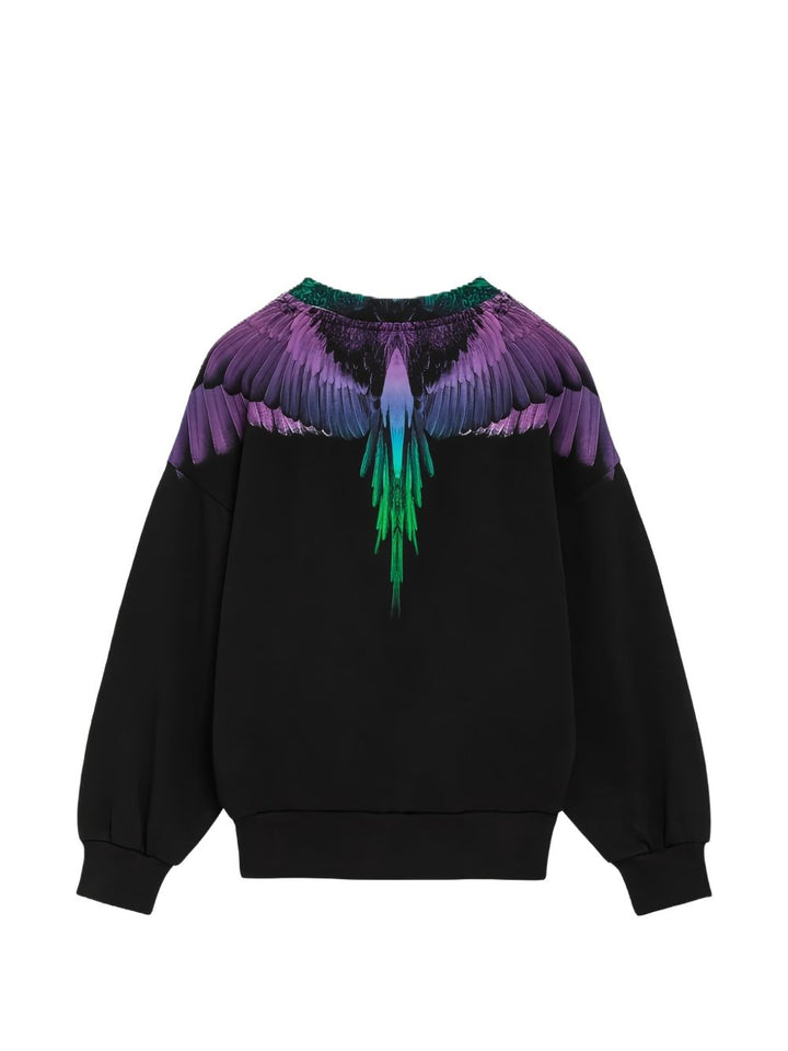Felpa nera per bambino F6CMJGSW061 110 Marcelo Burlon Kids 