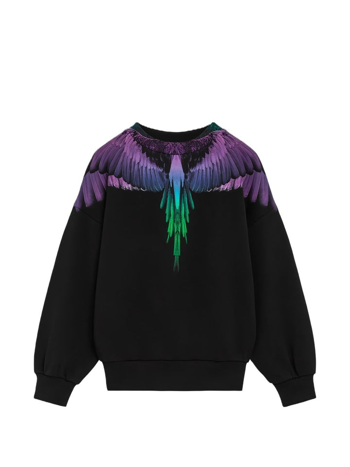 Felpa nera per bambino F6CMJGSW061 110 Marcelo Burlon Kids 