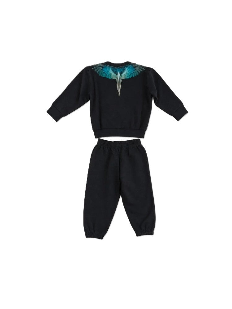 Completo sportivo per neonato nero F6CMNBTP115 110 Marcelo Burlon Kids 