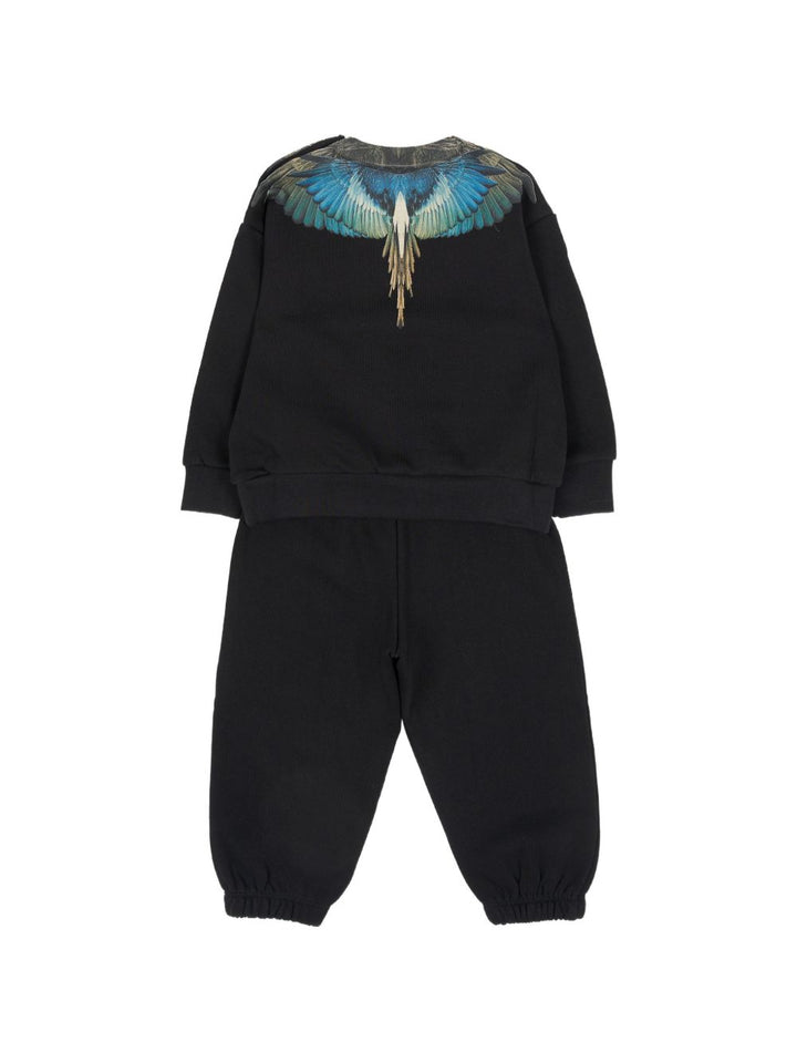Completo sportivo per neonato nero F6CMNBTP115 110 Marcelo Burlon Kids 