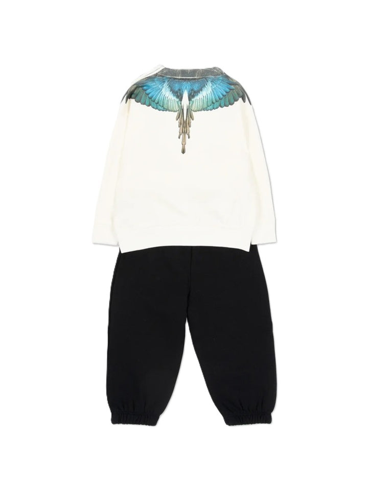 Completo sportivo bianco/nero per neonato F6CMNBTP115 412 Marcelo Burlon Kids 