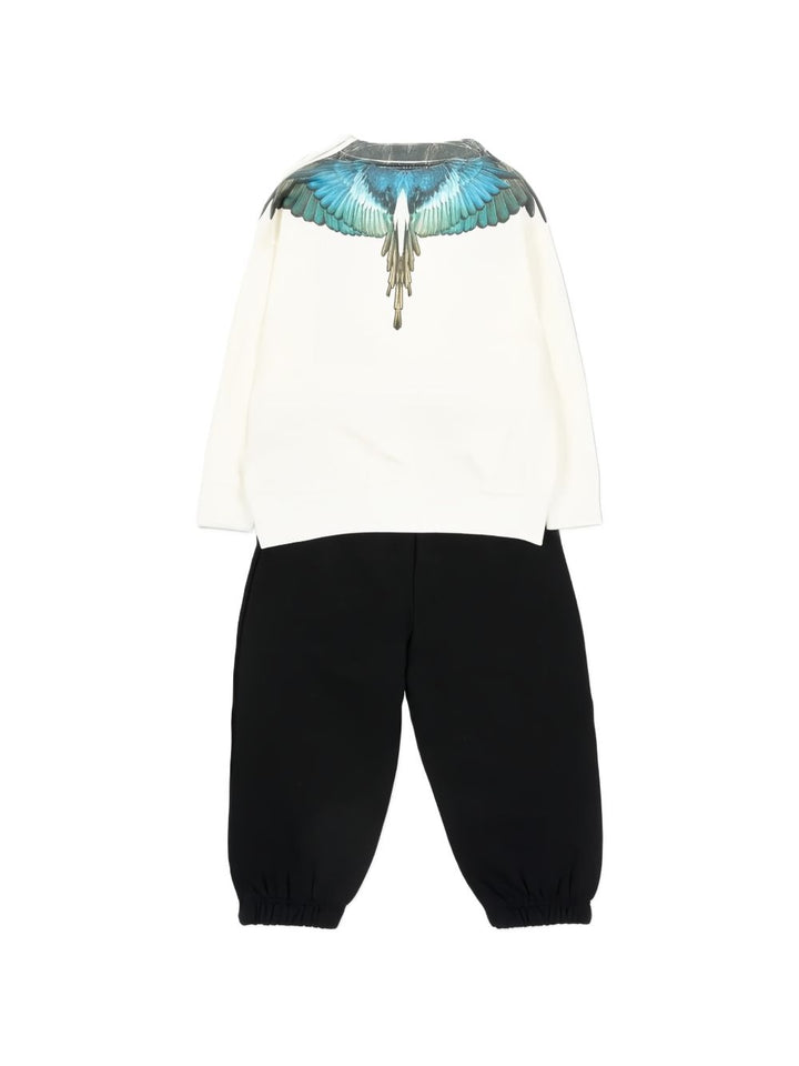 Completo sportivo bianco/nero per neonato F6CMNBTP115 412 Marcelo Burlon Kids 