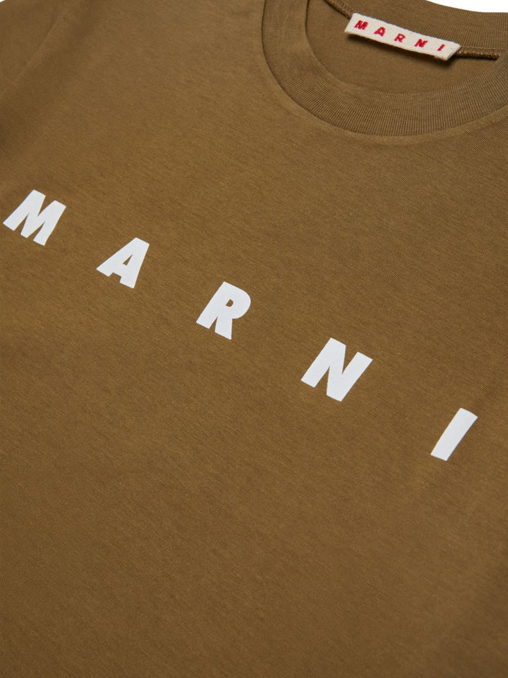 T-shirt marrone per bambino M002MVM00RF 0M721 Marni Kids 