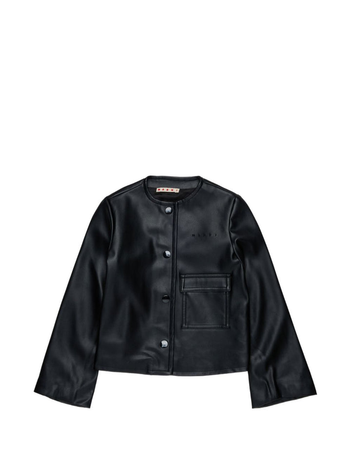 Giacca nera per bambina M01929M00W2 0M900 Marni Kids 