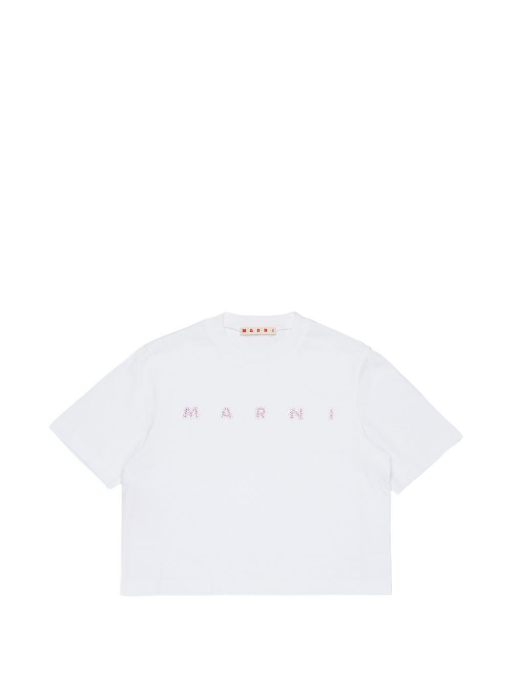 T-shirt bianca per bambina M01968M00SG 0M100 Marni Kids 