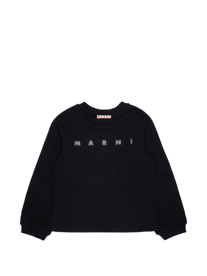 Felpa nera per bambina M02016M00SH 0M900 Marni Kids 