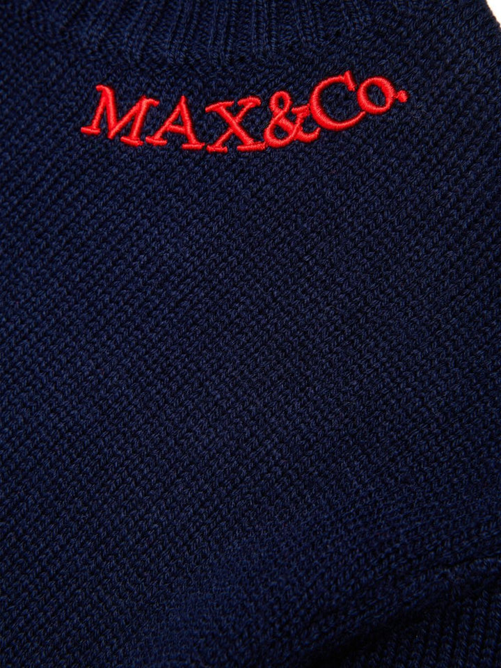 Maglione blu notte per bambina MX0251MX043 MX853 Max&co Kids 
