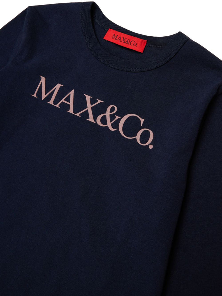 T-shirt blu capitan per bambina MX0391MX02K MX854 Max&co Kids 