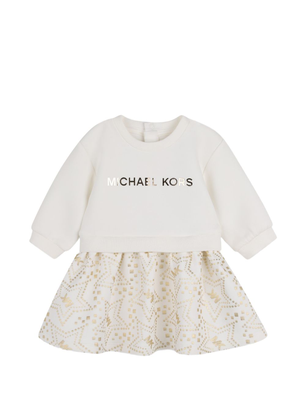 Abito bianco sporco per neonata R30658 117 Michael Kors Kids 