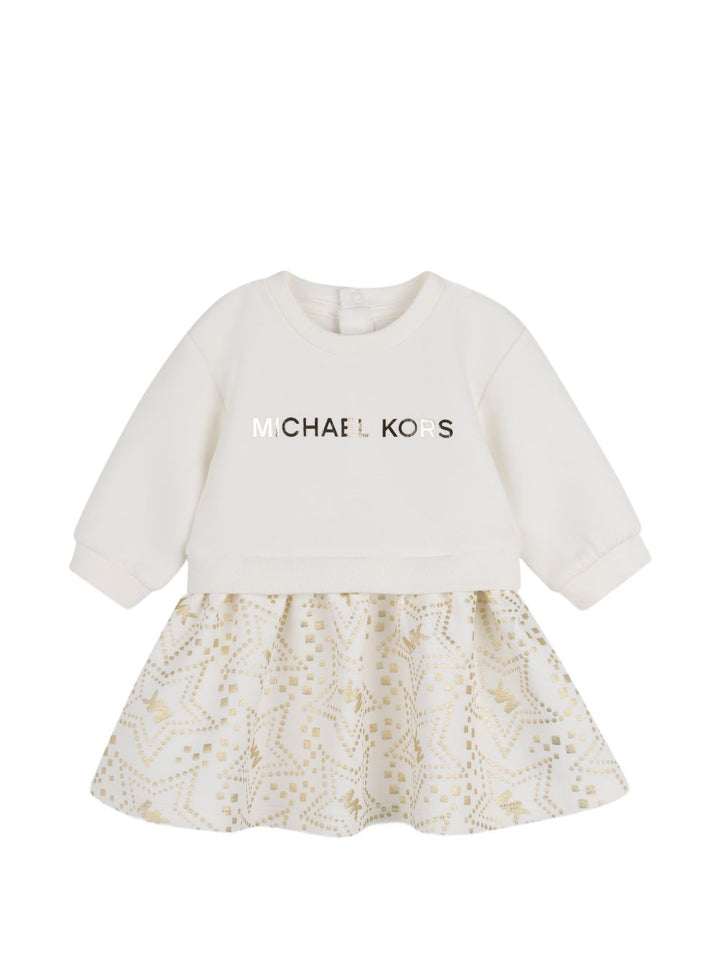 Abito bianco sporco per neonata R30658 117 Michael Kors Kids 