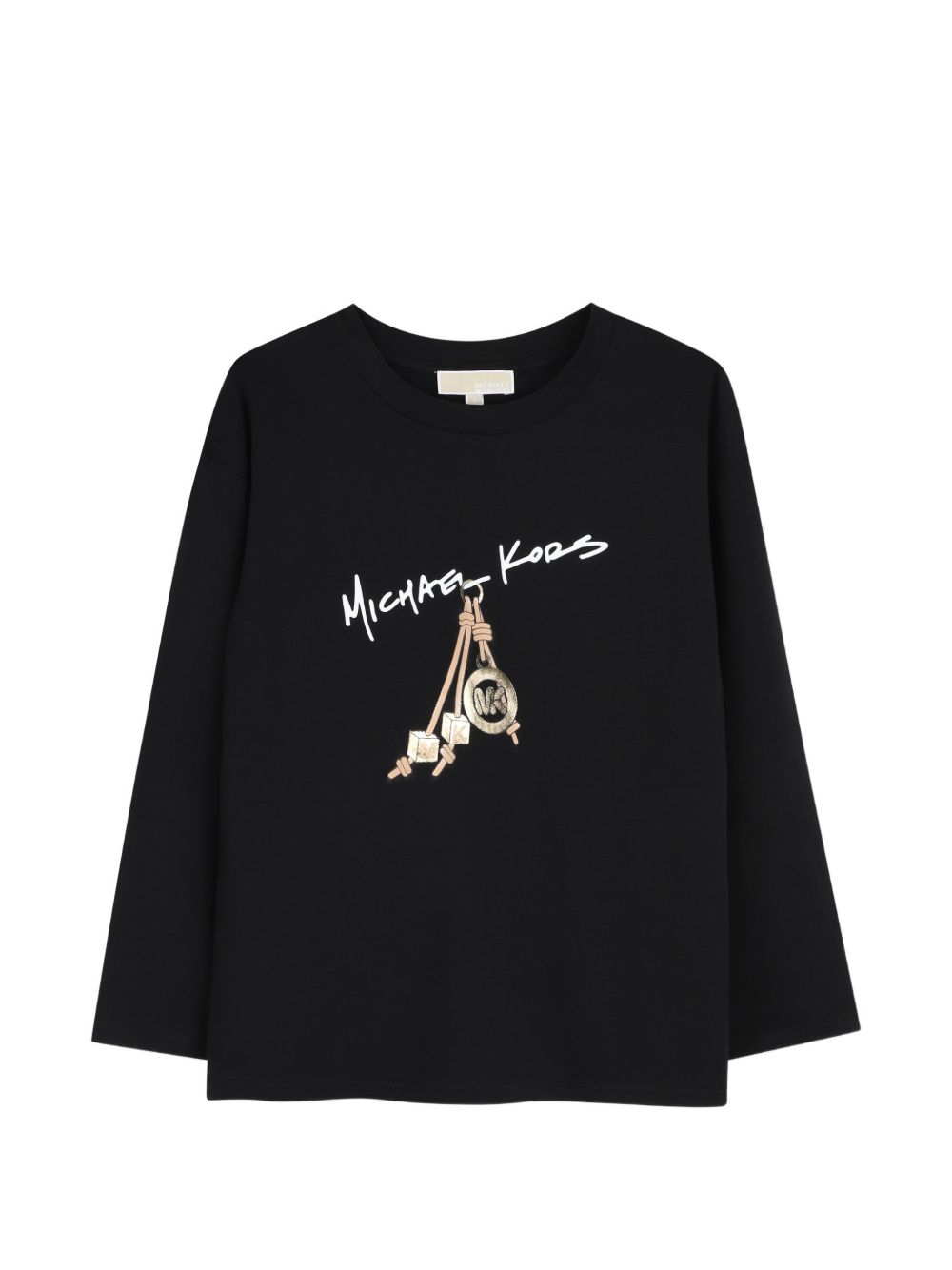 T-shirt nero per bambina R30684 09B Michael Kors Kids 