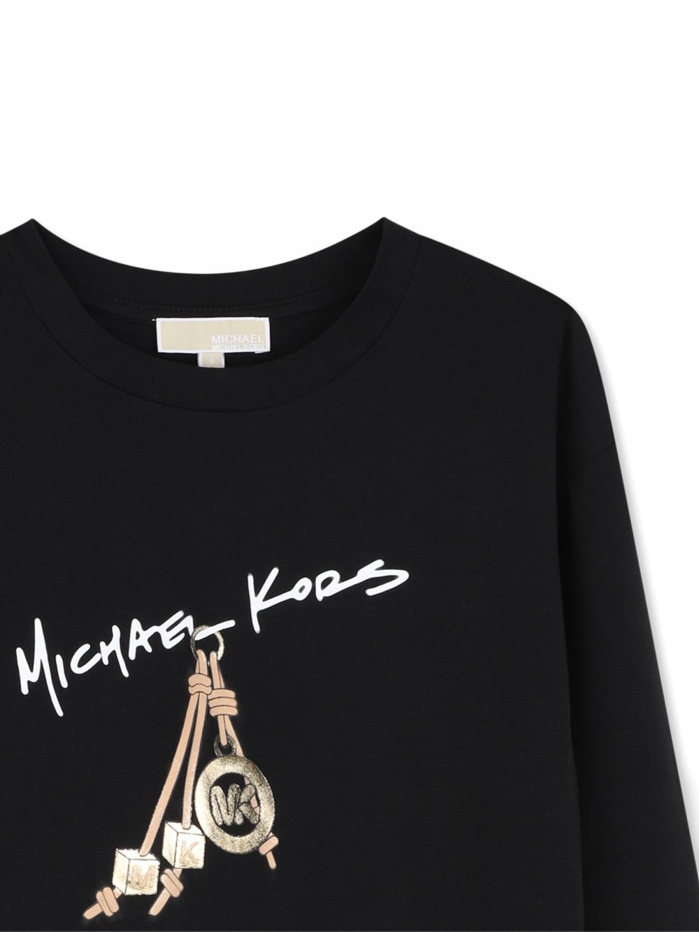 T-shirt nero per bambina R30684 09B Michael Kors Kids 
