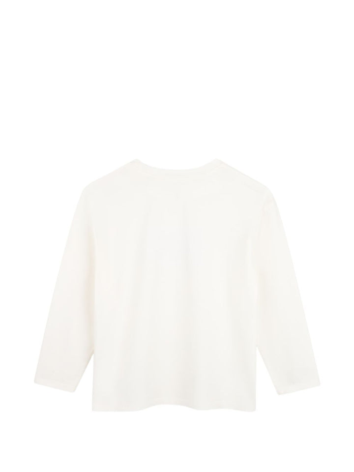 T-shirt bianco sporco per bambina R30688 117 Michael Kors Kids 