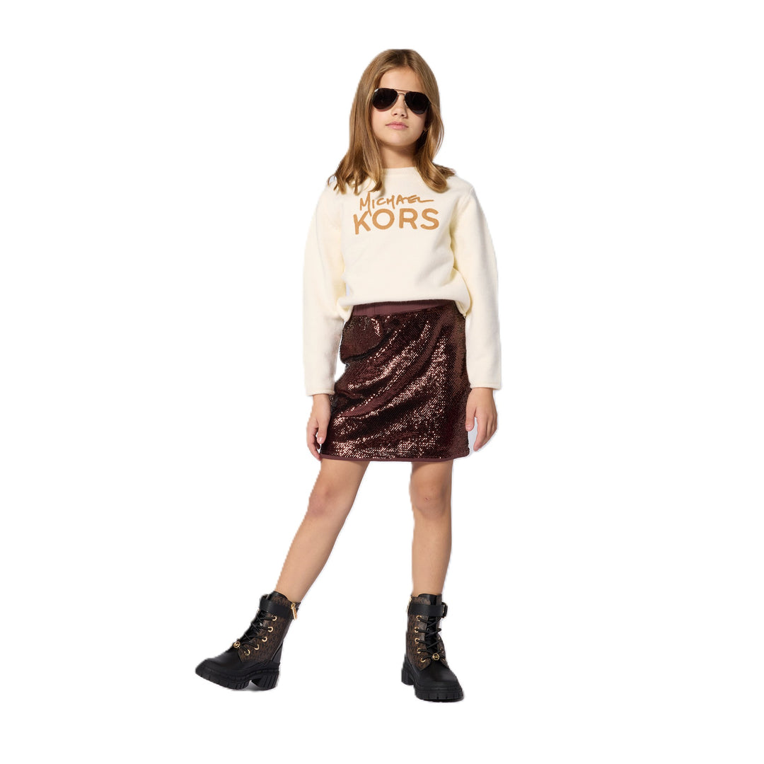Maglione crema per bambina R30718 190 Michael Kors Kids 