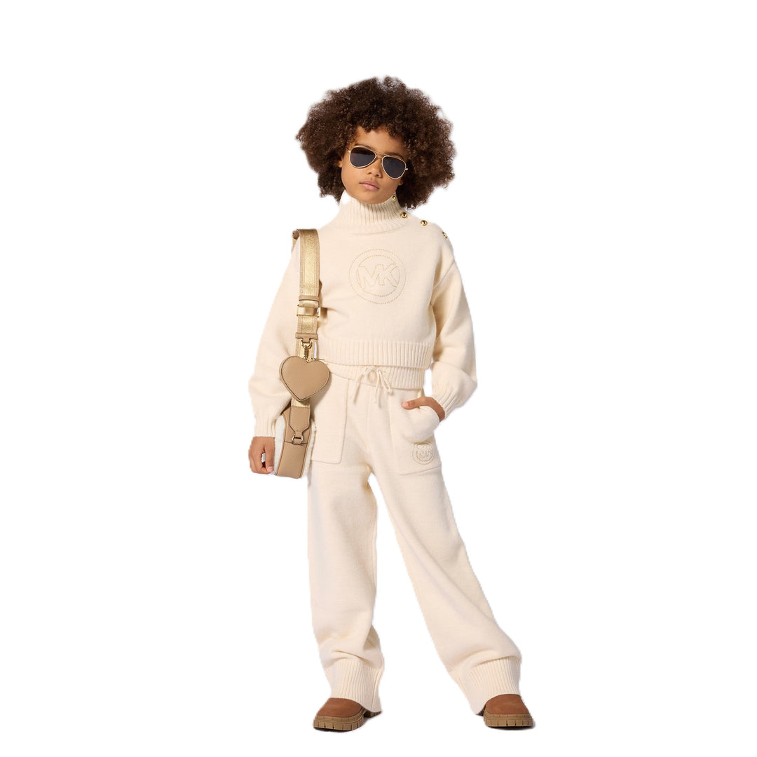 Maglione beige per bambina R30720 247 Michael Kors Kids 
