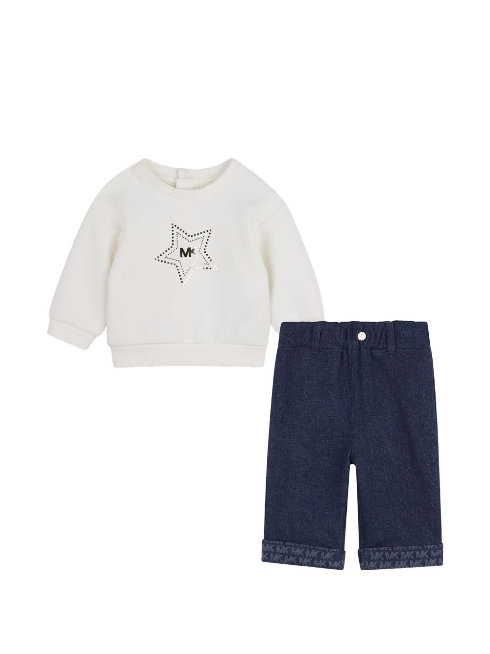 Completo avorio/jeans per neonata R30840 Z10 Michael Kors Kids 