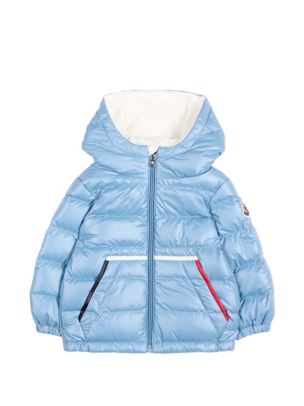 Giubbotto azzurro per neonato 9511A00007597YX 71G Moncler Kids 