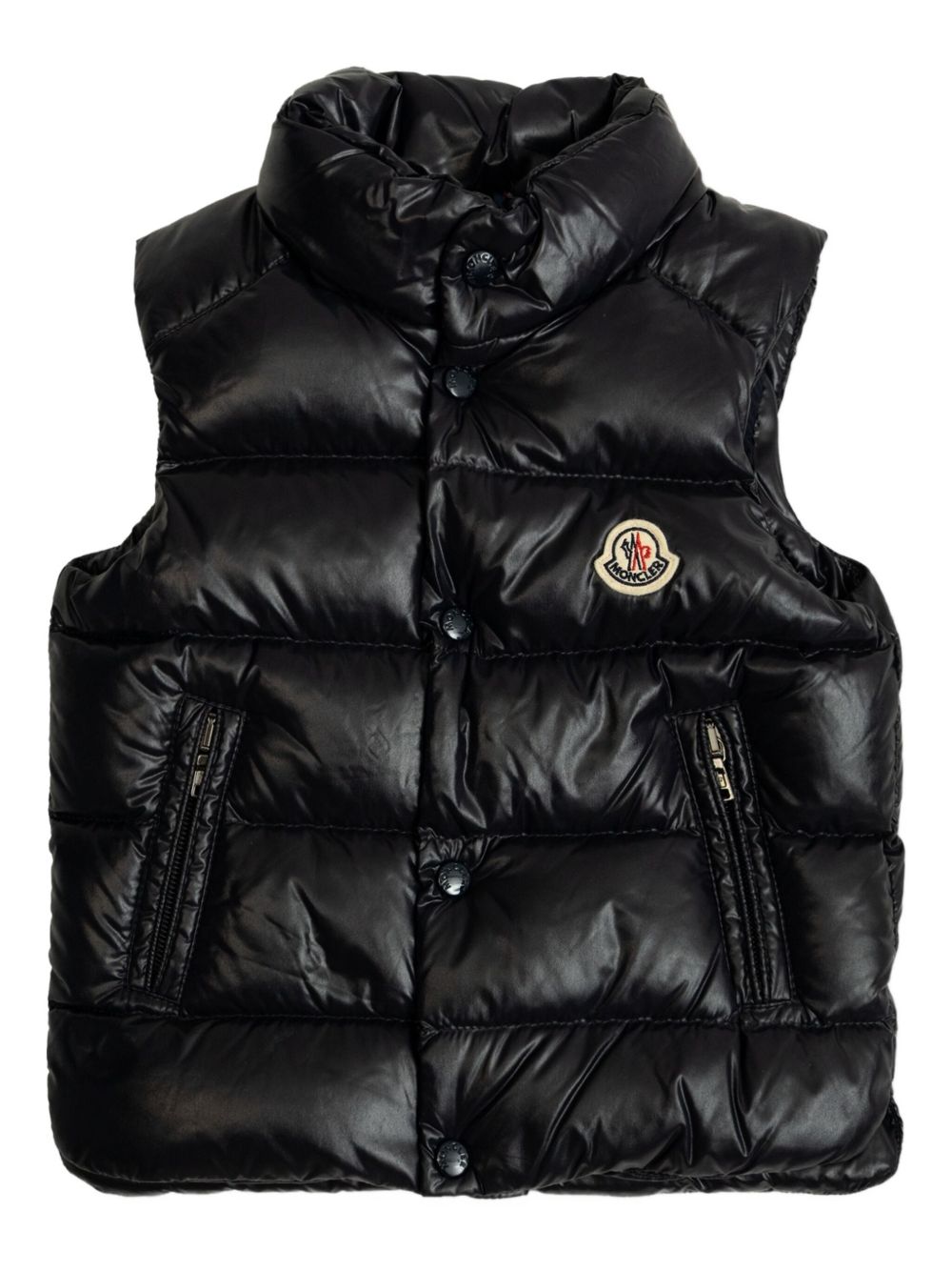 Gilet blu navy per neonato 9511A00016597Z8 742 Moncler Kids 