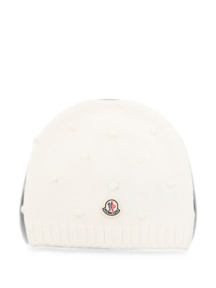 Cappello bianco per neonato 9513B00010M4281 035 Moncler Kids 