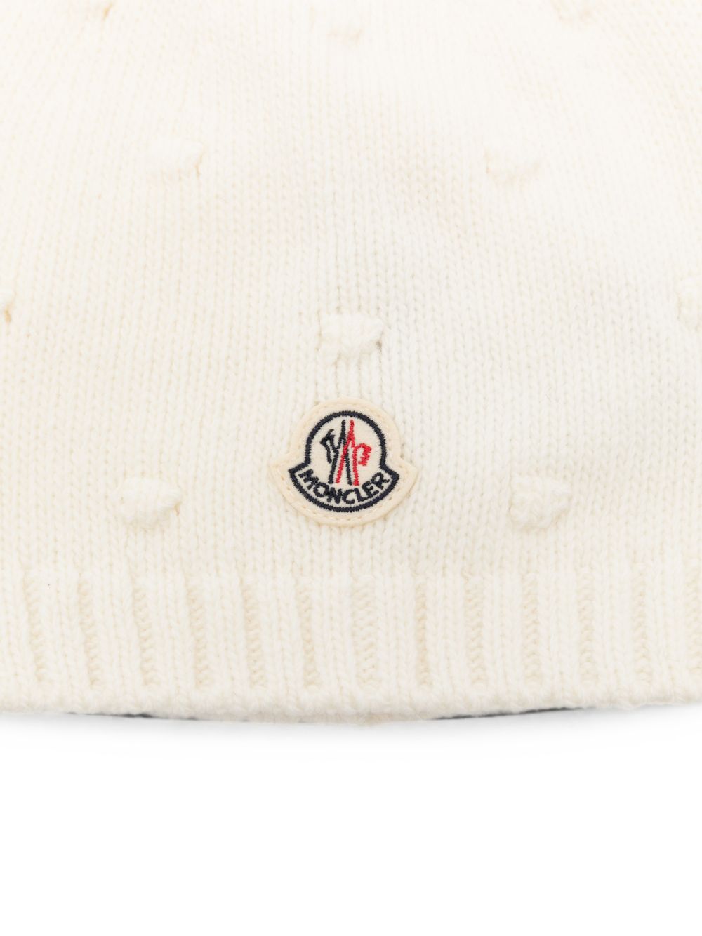 Cappello bianco per neonato 9513B00010M4281 035 Moncler Kids 