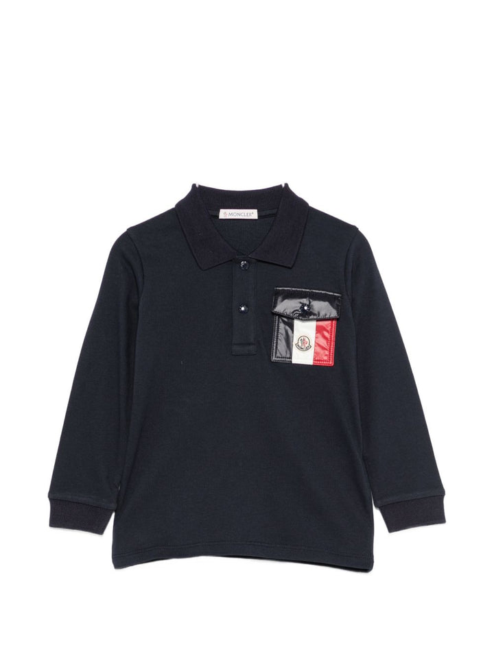Polo blu navy per neonato 9518B000018496F 778 Moncler Kids 