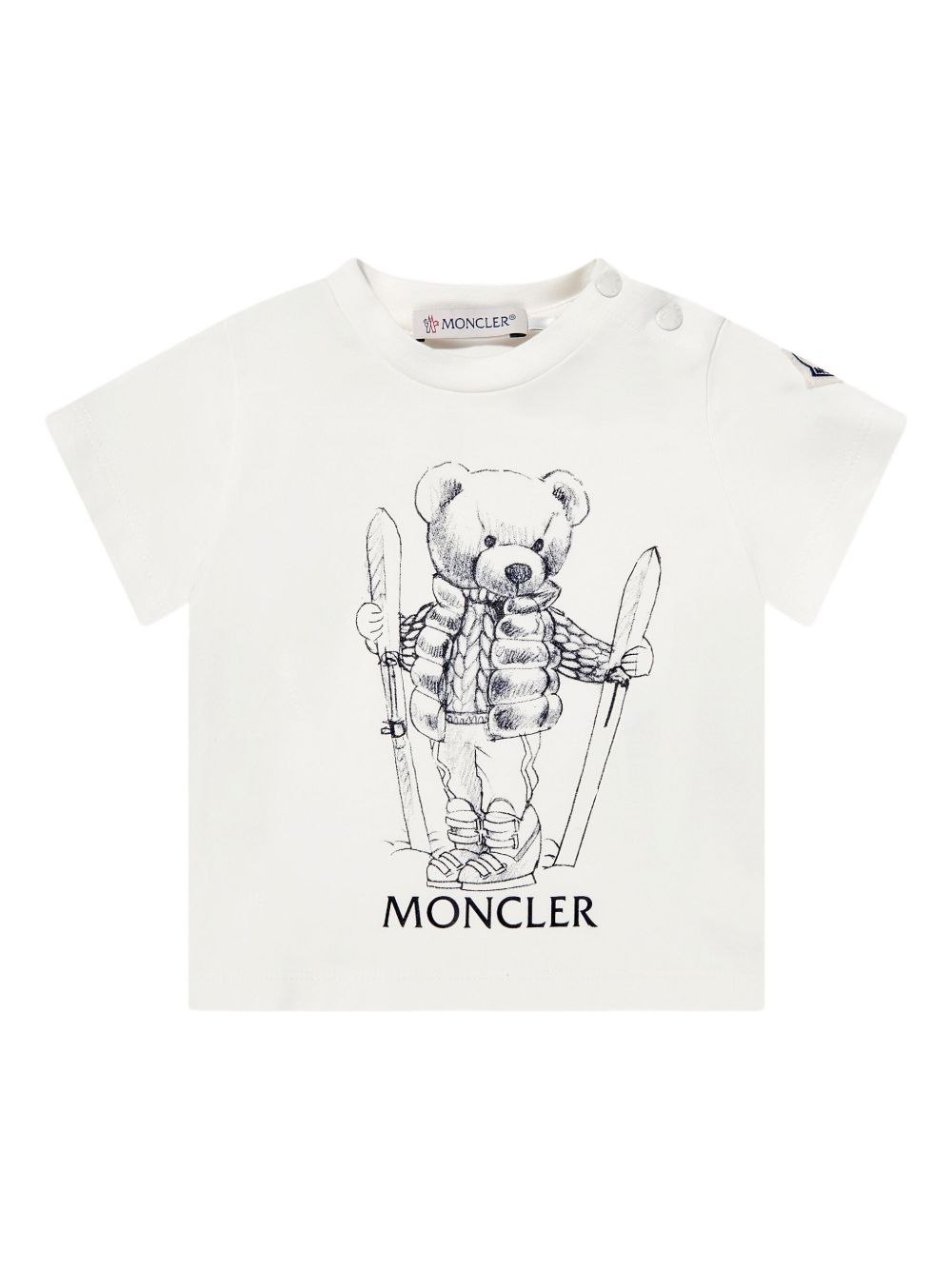 T-shirt bianco per neonato 9518C0000889AUM 034 Moncler Kids 